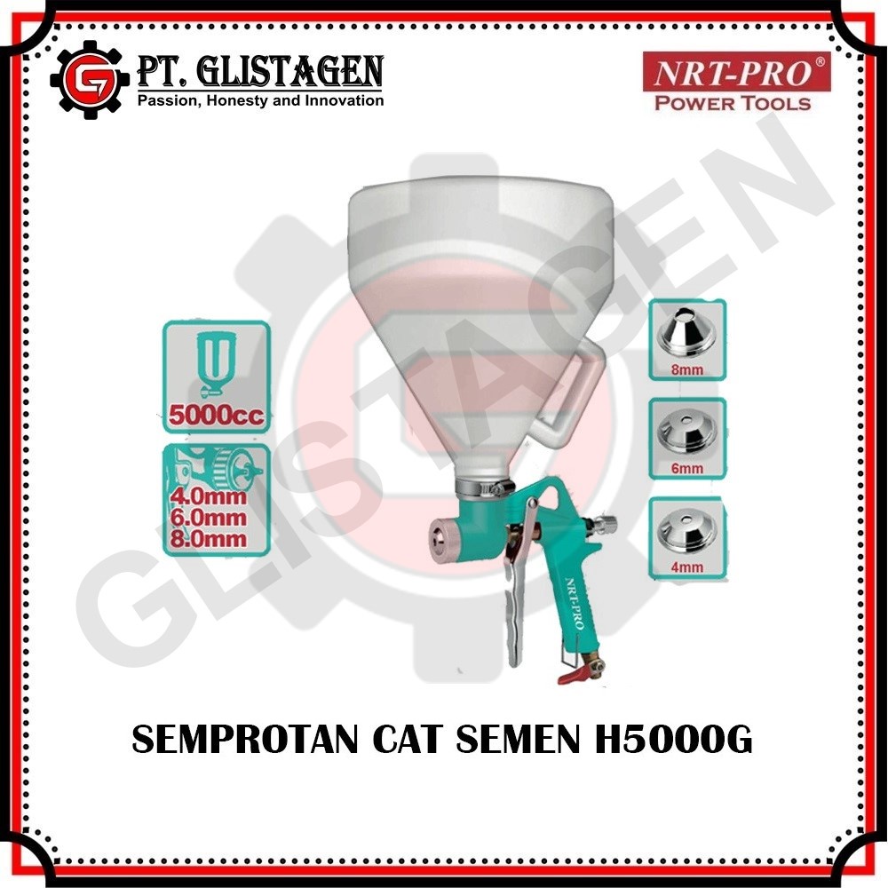 NRT-PRO H5000G Spray Gun Hopper Gun Cat Semen Tembok Air Semen Texture