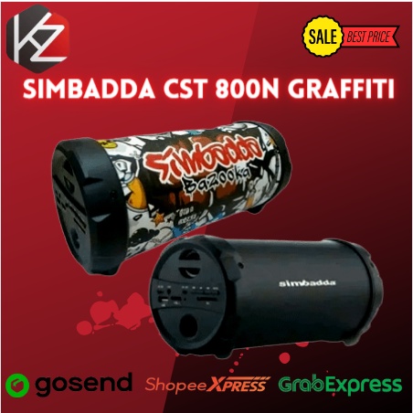 SPEAKER BLUETOOTH SIMBADDA CST 800N GRAFFITI CORAK BAZOOKA OUTDOOR