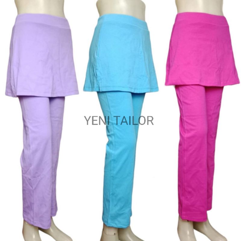 celana rok senam aerobik zumba gym polos bahan tc spandex katun