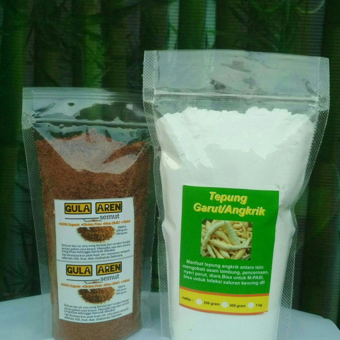 

Paket Tepung Garut + Gula Aren - 250g-250g