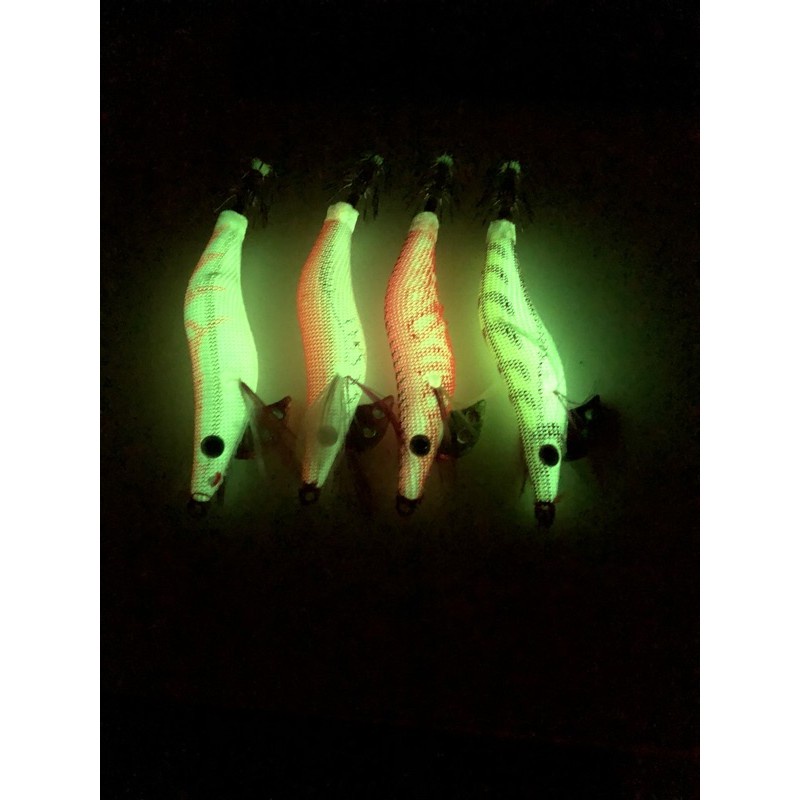 1pcs Umpan Pancing Luminous Udang Squid Jig 2.0# 2.5# 3.0# Umpan Udang Kayu Air Asin Umpan Spinner Buatan Jig Pancing Untuk Memancing Gurita