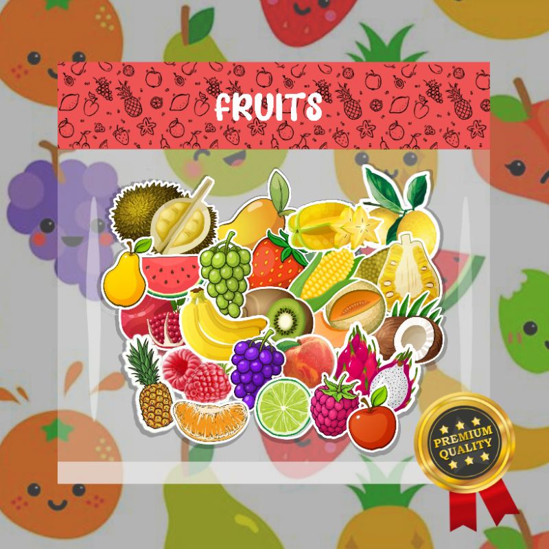 

50PCS+ STICKER BUAH-BUAHAN SAYUR-SAYURAN | STICKER VEGETABLES | STICKER FRUITS