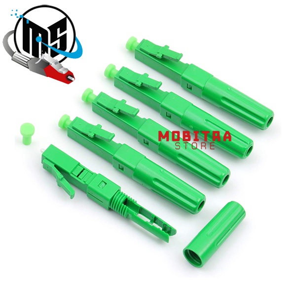 Fiber Optic LC APC Fast Connector | FTTH Fast konektor LC APC Hijau 10pcs