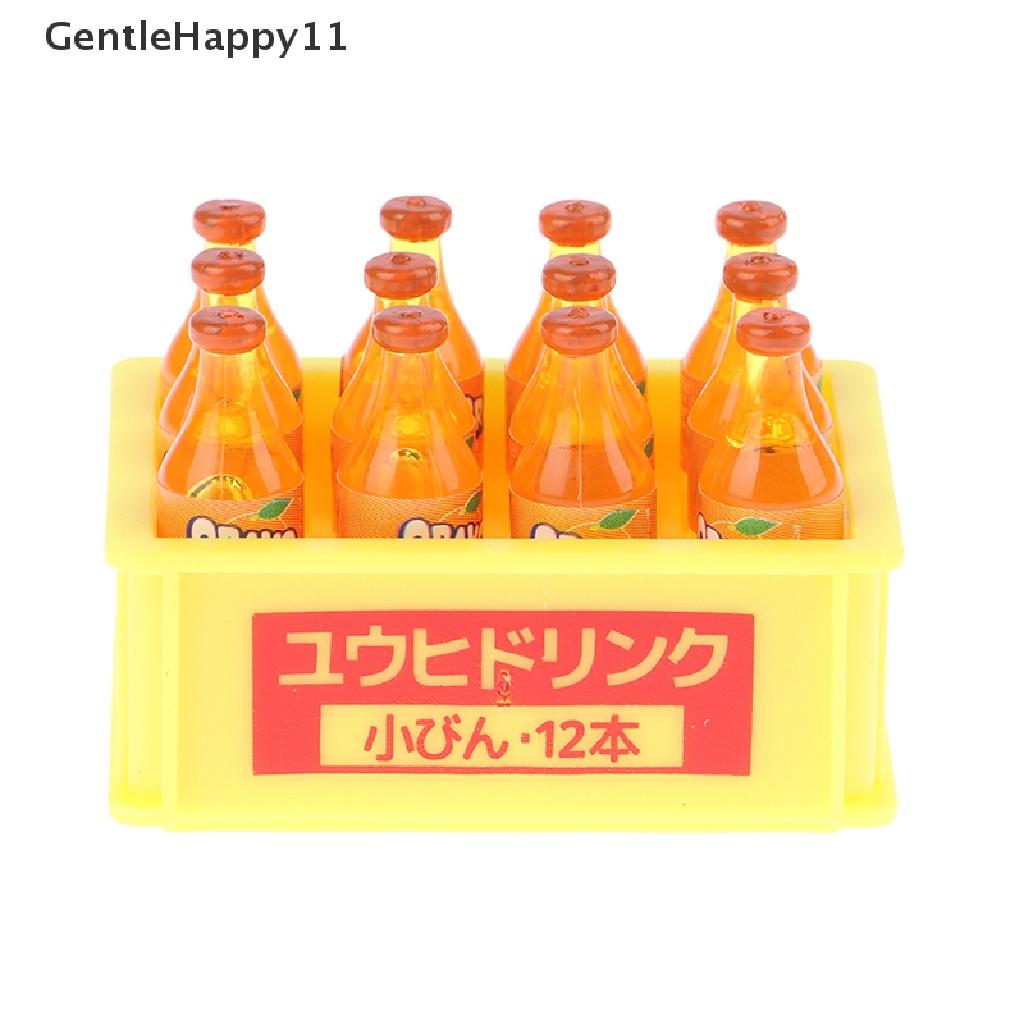 Gentlehappy 1Set 1: 12rumah Boneka Miniatur Minuman Botol Minum Soda Dengan Model Kotak Penyimpanan Rumah Boneka Dekorasi Pemandangan Hidup Mainan id