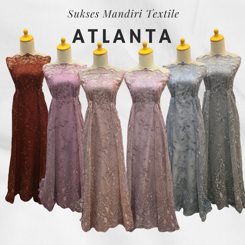 [ATLANTA] Brukat Tile Premium Mewah Tile Warna Burgundy Pink Terakota Biru | Harga ½ meter = 50 cm (