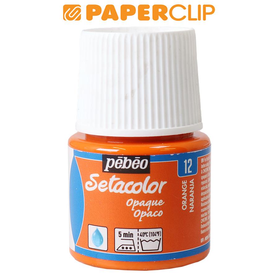 

PEBEO SETACOLOR OPAQUE FABRIC PAINT MATT 45ML 295-012 ORANGE