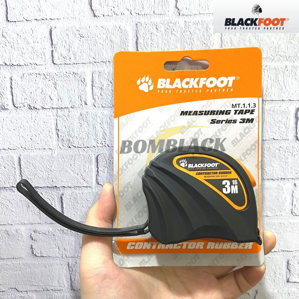 BLACKFOOT Meteran Tangan 3 Meter 3m 3 m Karet Otomatis Auto Self Lock MURAH