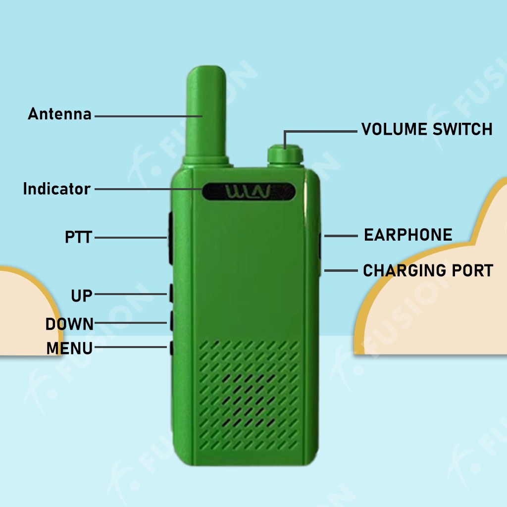 Walkie Talkie WLN KD-C160 Waterproof Portable Walky Talky Jarak Jauh 10km(Max) 2 Way Radio Walkie Talkies HT Handy Talky