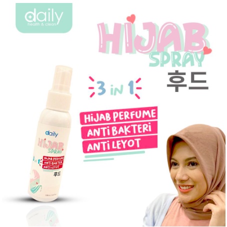 Daily Spray Hijab Anti Letoy 100ml Pewangi Parfum Hijab Jilbab Instan Anti Leyot