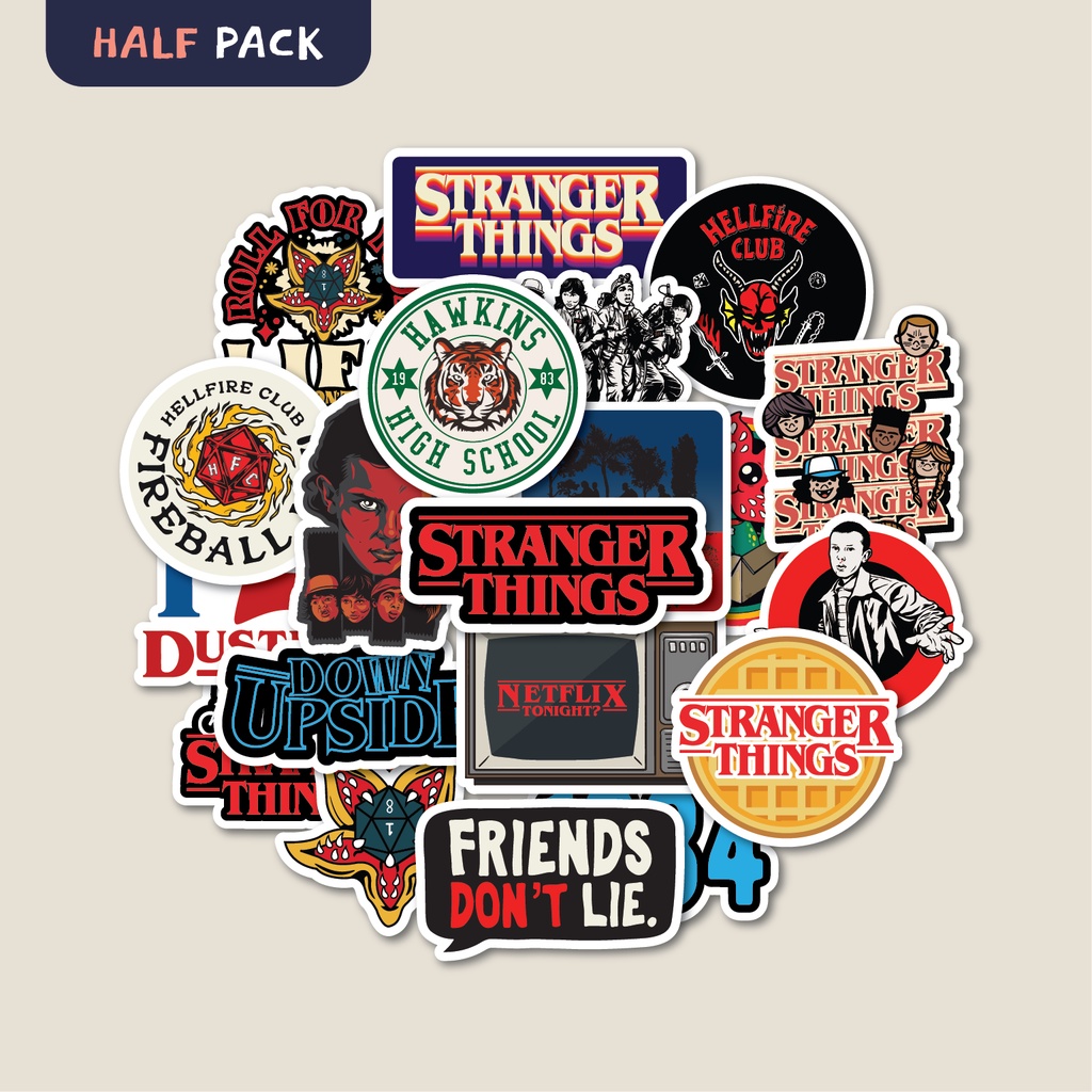 

STICKER PACK STRANGER THINGS | STICKER TUMBLER | STIKER LAPTOP KOPER HELM