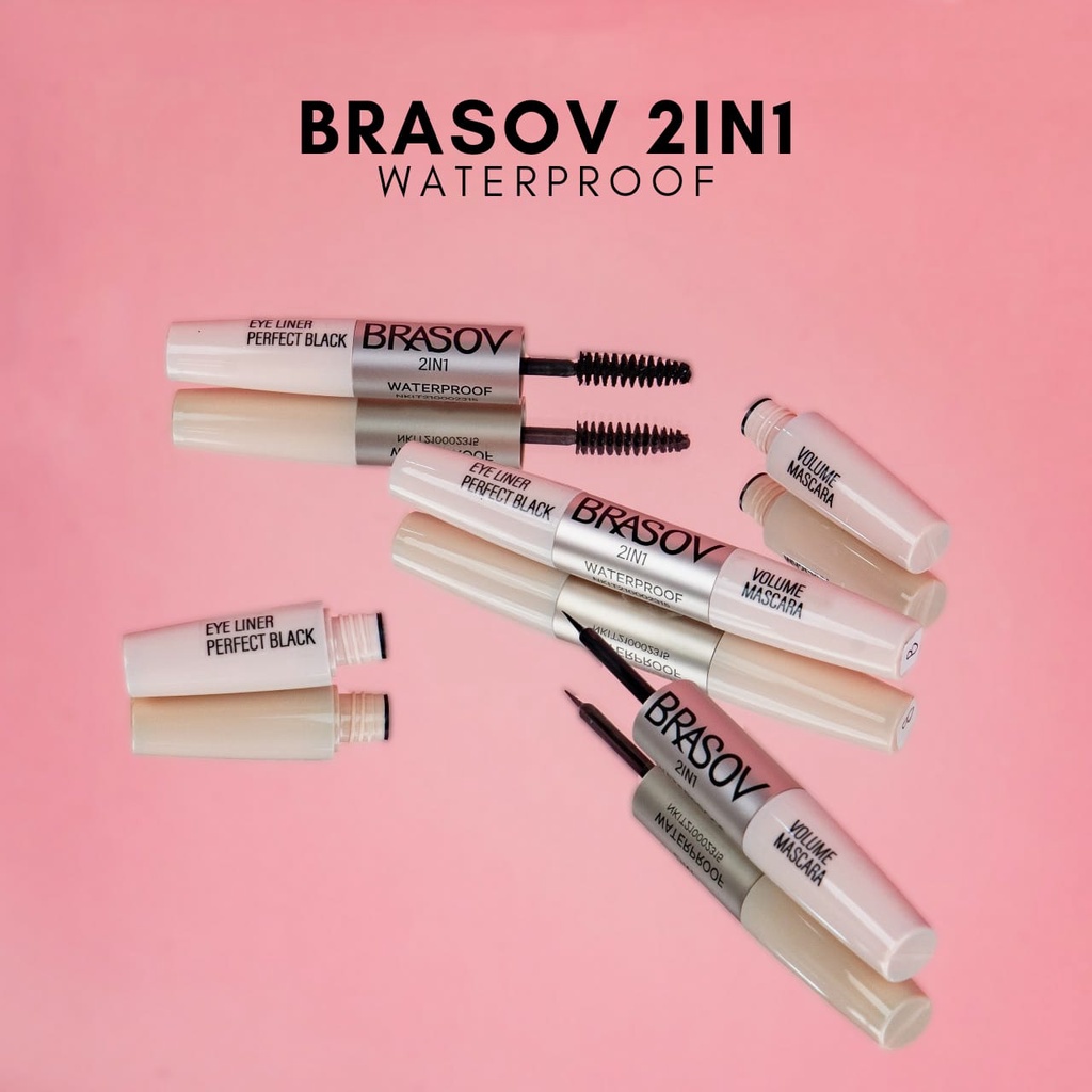❤ MEMEY ❤ BRASOV 2 IN 1 Mascara + Eyeliner Waterproof