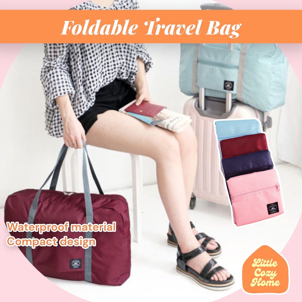 Foldable Travel Bag / Tas Lipat Korean Hand Carry / Travelling Tas Fitness / Tas Travel Besar Anti Air Jumbo / Portable Gym Bag