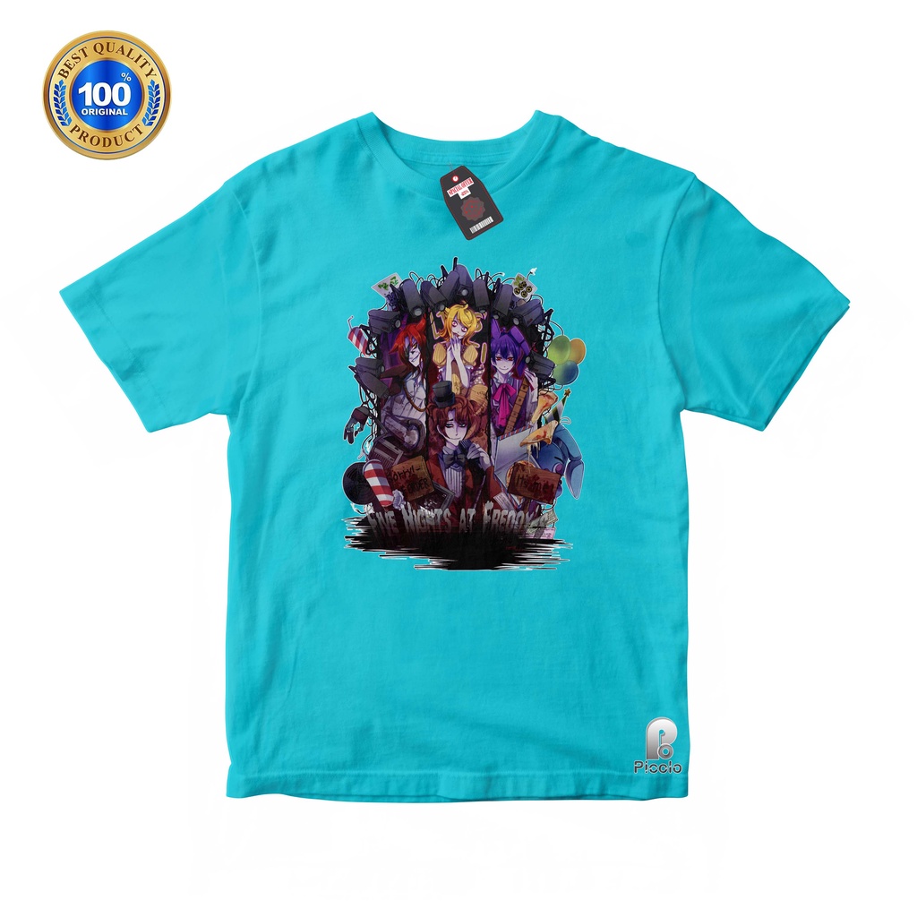 BAJU ANAK KAOS ATASAN ANAK MOTIF ANIME FIVE NIGHTS AT FREDDYS UNISEX Bahan COTTUN (FREE NAMA)