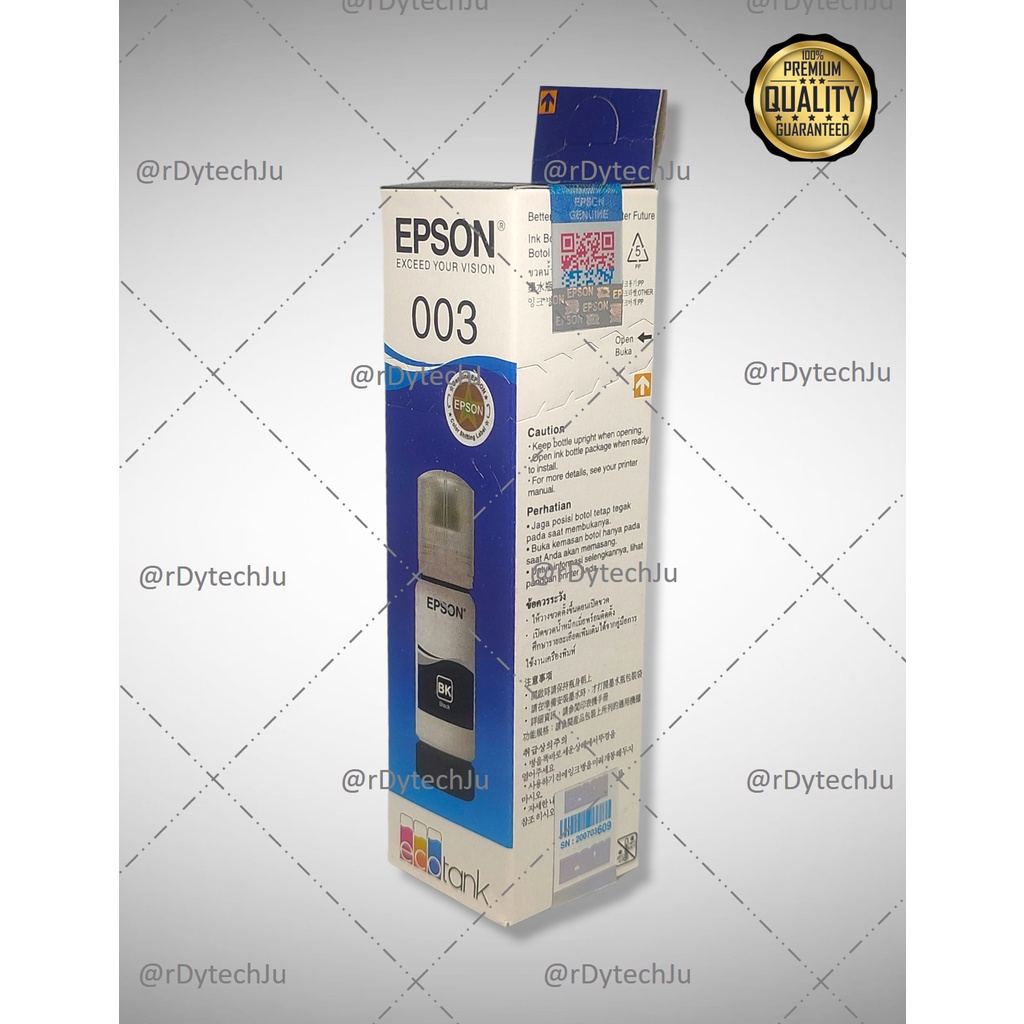 Tinta Epson 003 untuk printer L1110 L5190 L3101 L3110 L3150 PREMIUM QUALITY