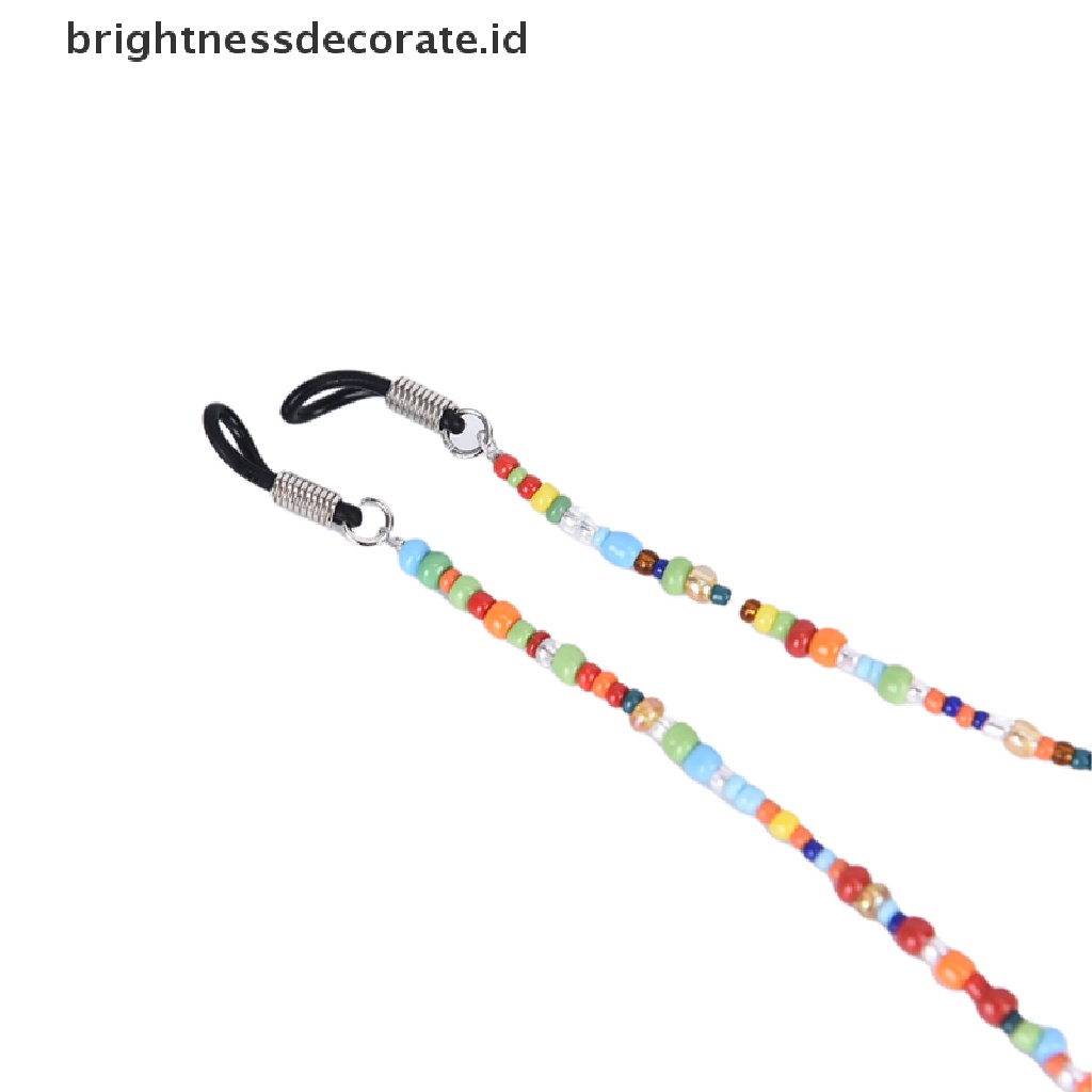 [Birth] Fashion Manik-Manik Mutiara Warna-Warni Kacamata Hitam Lanyard Cord Holder Tali Rantai [ID]