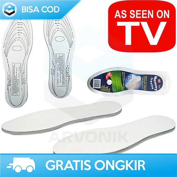 SOL SEPATU NYAMAN MEMORY FOAM ALAS SEPATU ADJUSTABLE 30x9.5x0.7CM L3