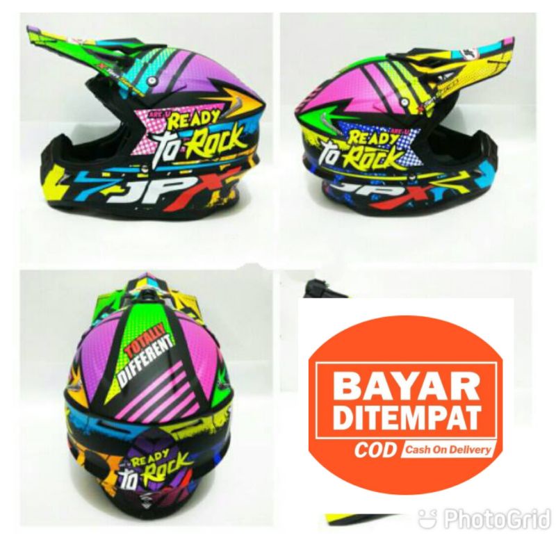 Helm trail cross fullface standar SNI JPX ori