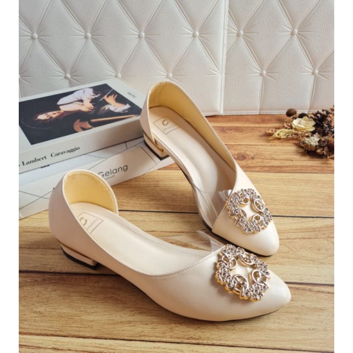 ABBUSHOES AG 26 sepatu pantofel angkot nadine 3cm