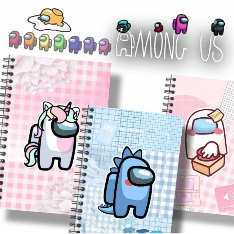 

CUSTOM Notebook Among Us Book A6 Notebook Aesthetic Among Us