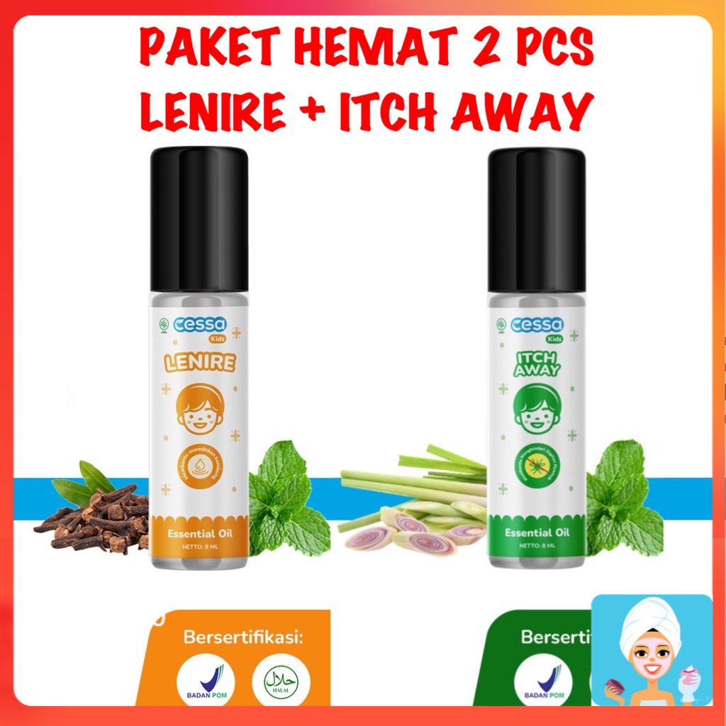 [ML] PAKET HEMAT - CESSA KIDS 2 VARIAN ( LENIRE NO MORE TANTRUM + ITCH AWAY NO MORE BUGS ) - UNTUK A