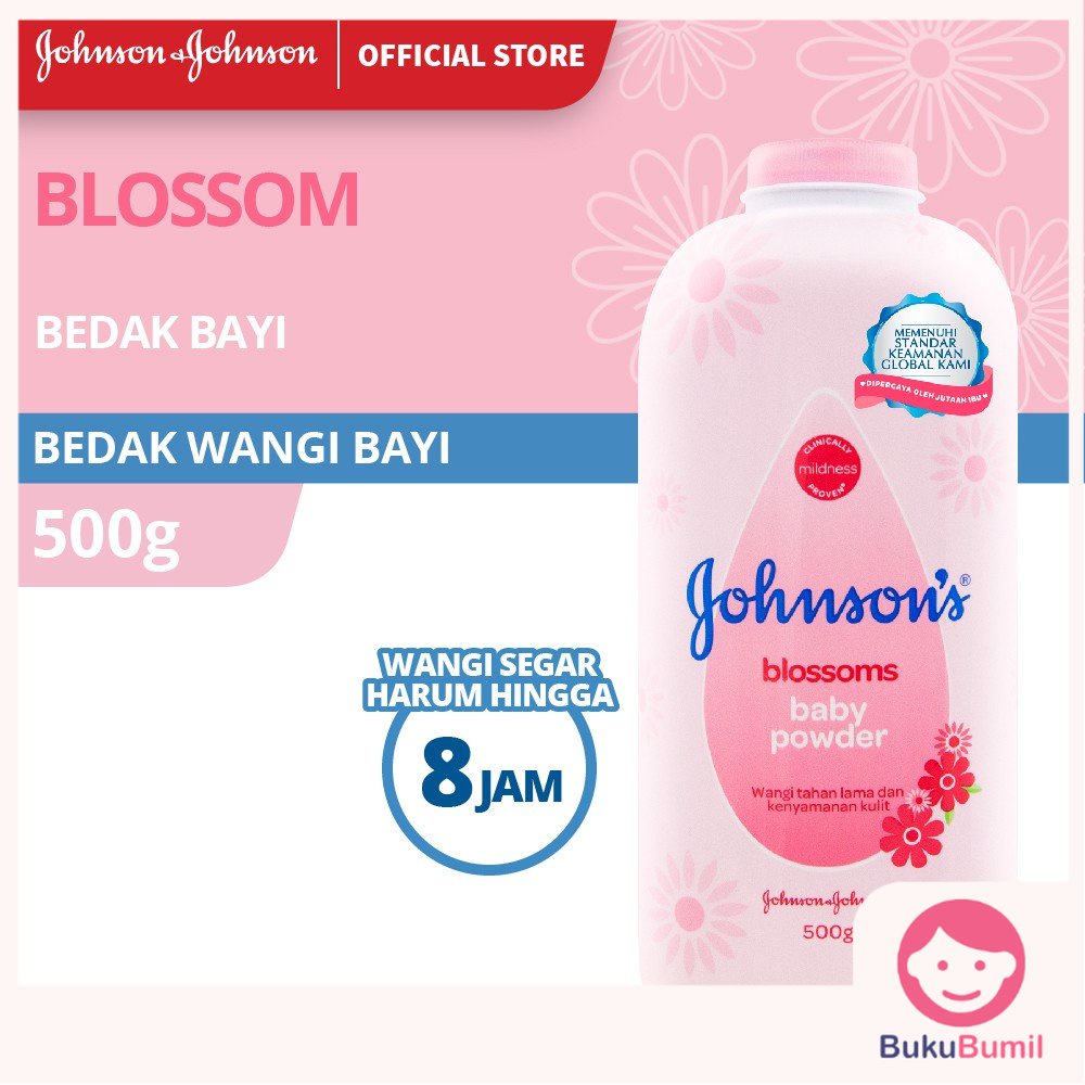 JOHNSON'S Blossoms Baby Powder - Bedak Bayi 500gr Perlengkapan Bayi