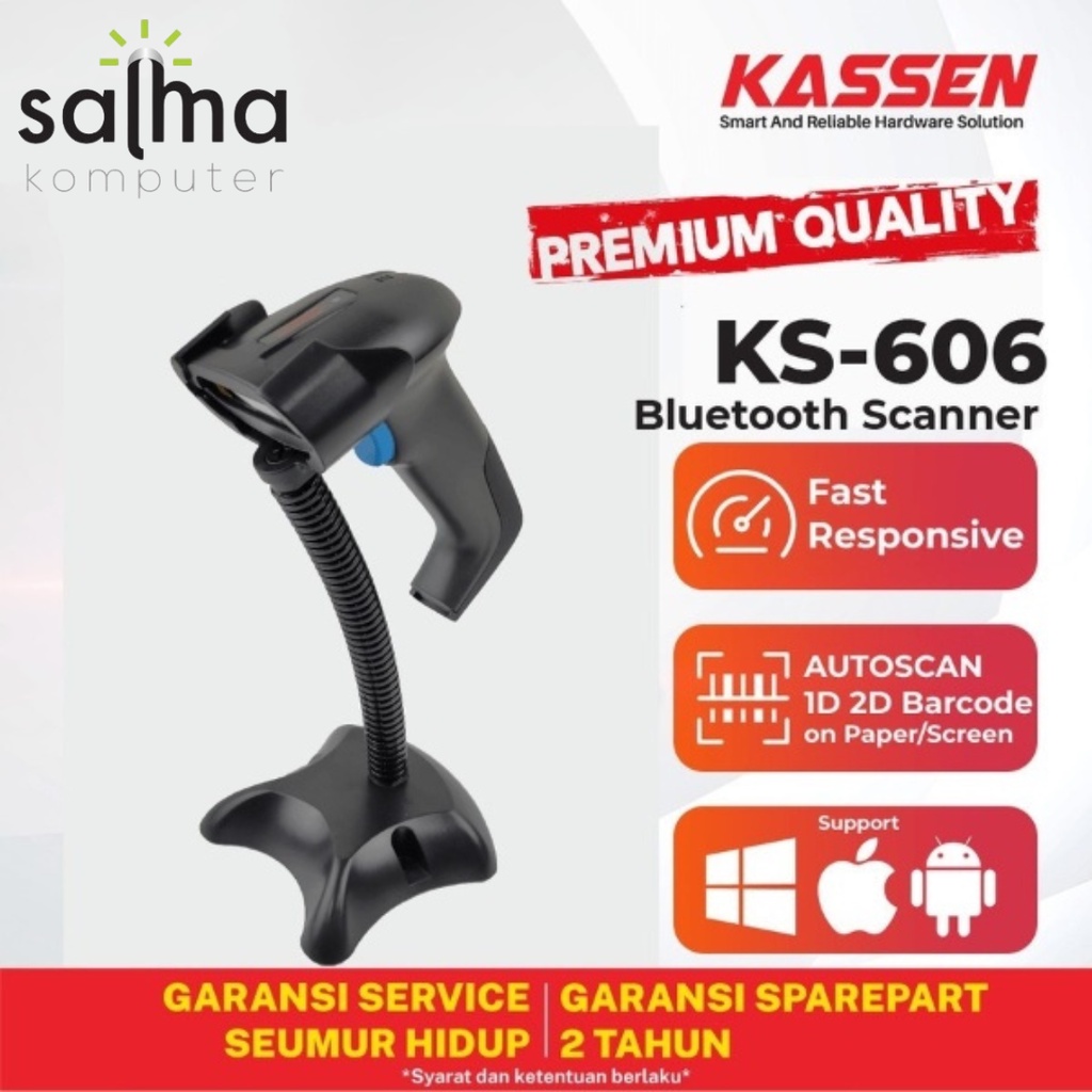 Barcode Scanner 2D Kassen KS-606 Bluetooth/Kassen KS 606 Wireless Scanner