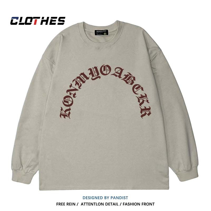 ⊙[Pengiriman dalam 48 jam] Sweater lengan panjang khaki hiphop Amerika retro 2022 desain musim semi dan musim gugur wanita baru atasan trendi trendi