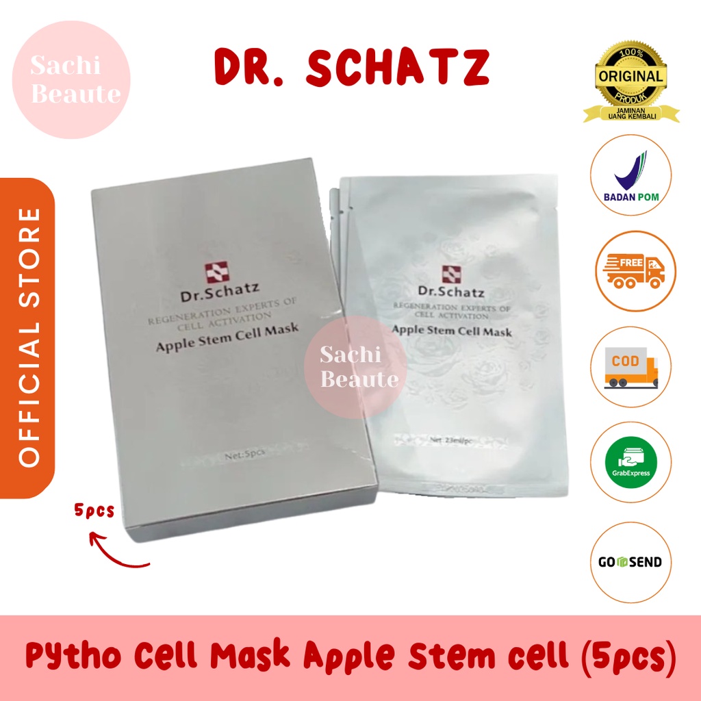 Dr Schatz PHYTO CELL MASK Whitening Brightening Glowing Skin Mengurangi Garis Halus - 5pcs