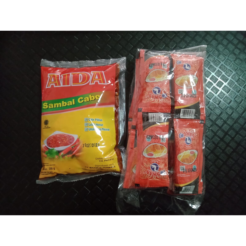 

PAKET HEMAT 9 SAMBAL CABE AIDA & SAUS STIK CAP SWAN TERBANG