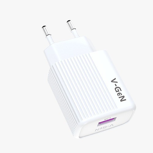 Adaptor Charger V-GeN 1 Port Batok Casan VTC1-23/ VTC1-24/ VTC1-25/ VTC1-26 1.2A/2.1/Fast Charge Port USB/ Type-C