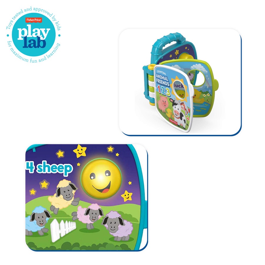 FISHER PRICE Laugh &amp; Learn Counting Animal Friends Book Mainan Anak