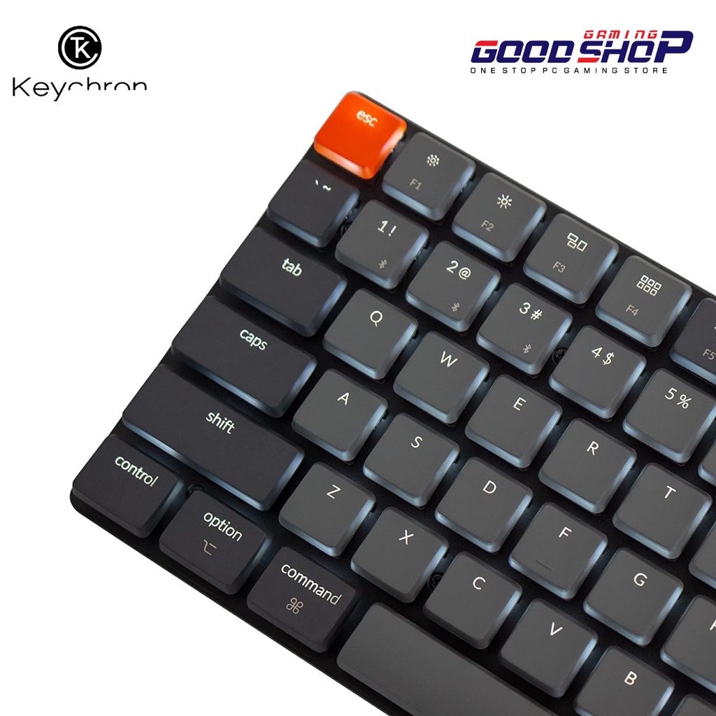 Keychron K7 Hotswap WHITE Backlight Low Profile Gateron Mechanical