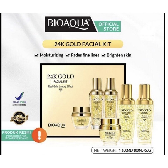 BIOAQUA 24K Gold Facial Paket Besar