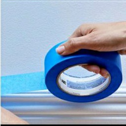 Masking Tape 3M Blue Uk.24mm x 50 meter- Lakban Kertas 24mmx 50 Metee Biru