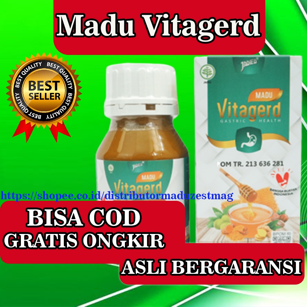 Bisa Cod Madu VITAGERD Herbal Obat GERD dan Asam Lambung Madu VITAGERD Original Asli Ori dengan Gejala Susah Tidur Sakit Kepala Kleyengan Tenggorokan