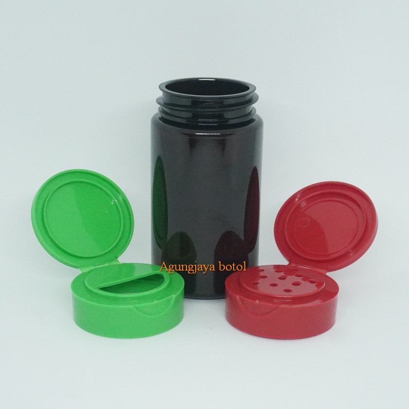 Botol Pet 100 Ml Boncabe Amber Tutup Boncabe / Botol Plastik / Botol Pet Food / Botol Bumbu / Botol 