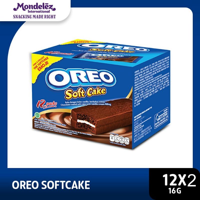 

OREO BOLU SOFTCAKE BOX 12X16 GRAM Untuk Cemilan Bersama Keluarga - Twinpack ( isi 2pcs)