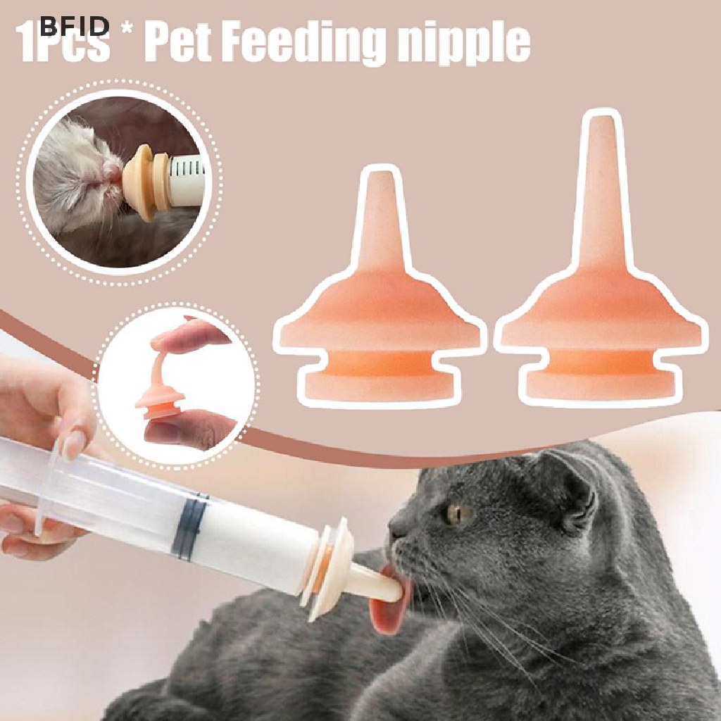 [BFID] 1pcs Universal Pet Feeding Nipple Mini Kucing Silikon Dot Makan Untuk Bayi Baru Lahir Anak Kucing Anakan Kelinci Hewan Kecil [ID]