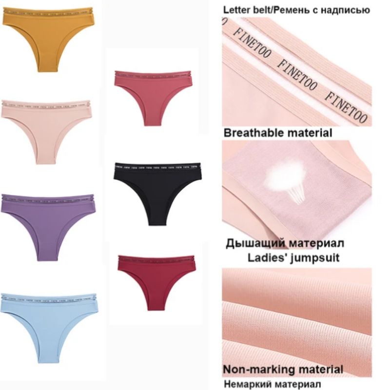 FINETOO FT57 Sexy Celana Dalam Wanita Brief Women Silky Panty Soft G-string