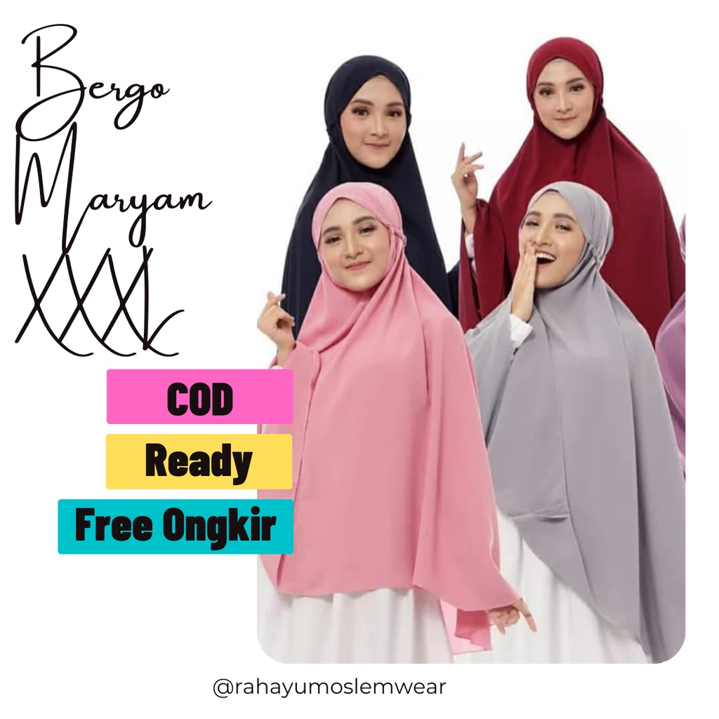 Hijab Bergo Maryam XXXL Wolfis Premium
