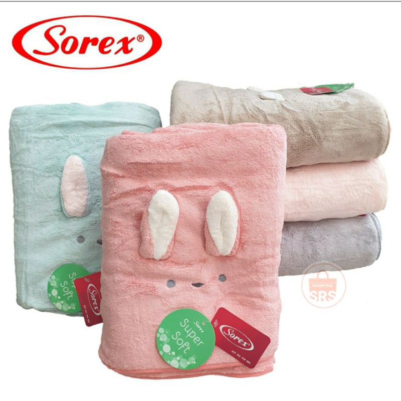 Sorex Handuk Bayi Kuping | Polos Sorex Super Soft Jumbo 140x70cm HM906 | HM885 Microfiber Tebal Towel Animal Lembut