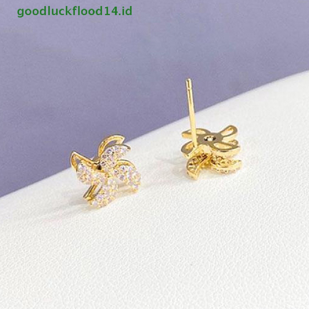 [GOOGFOUR] Rotag Windmill Ear Studs Anting Perak925 Lapis Sterling Perhiasan Wanita [TOP]