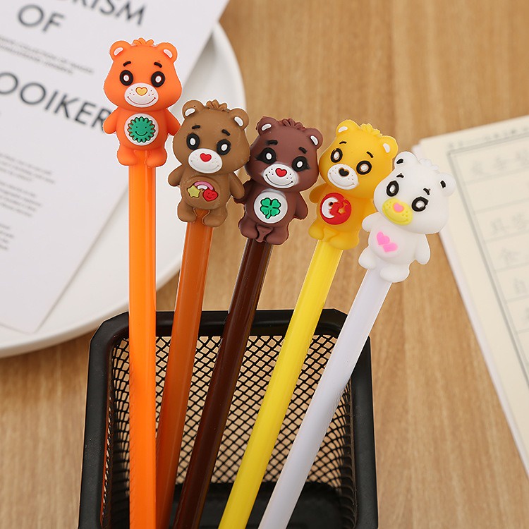 6pcs Pena Pen Pulpen Gel Set Tinta Cair Bear Beruang GM-ST0175