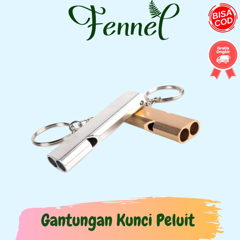 Gantungan Kunci Peluit Survival Aluminium Z648