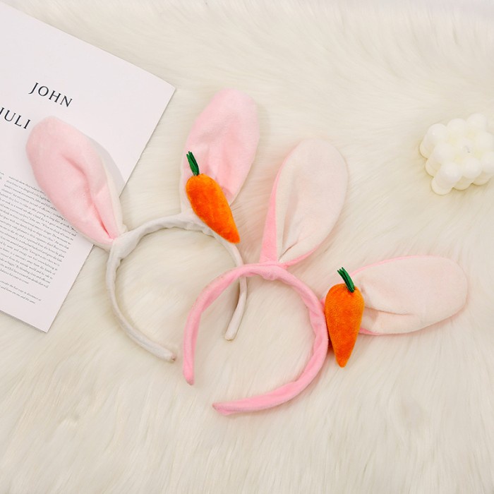 Bando Kuping Kelinci Wortel Bando Easter Rabbit Kostum Cosplay Bunny Ornamen Paskah Halloween Grosir Harga Termurah