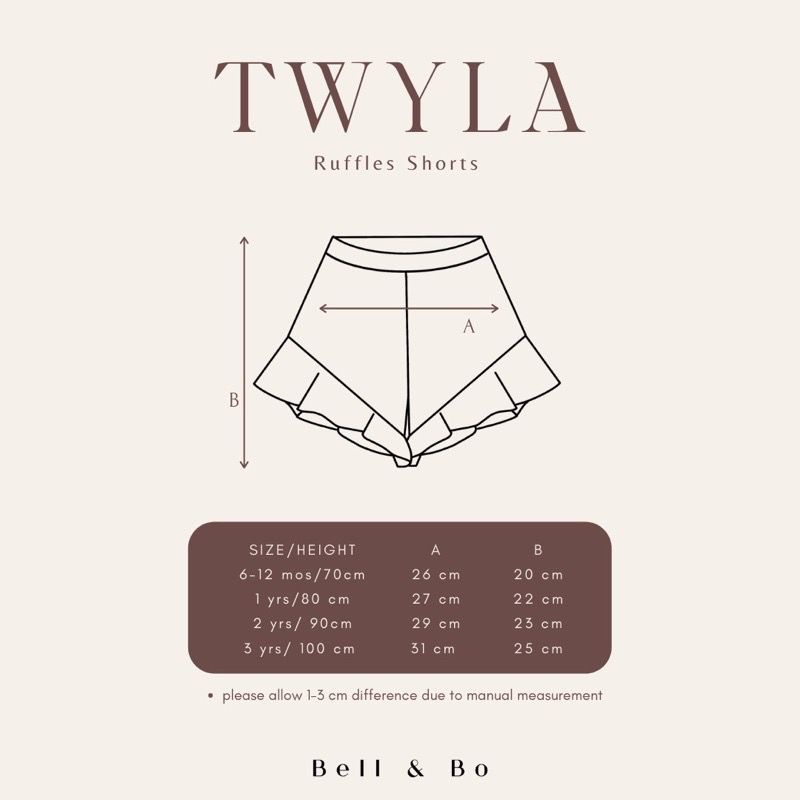 Bell &amp; Bo - Twyla Ruffle Short Bloomer / Celana Pendek Anak Perempuan