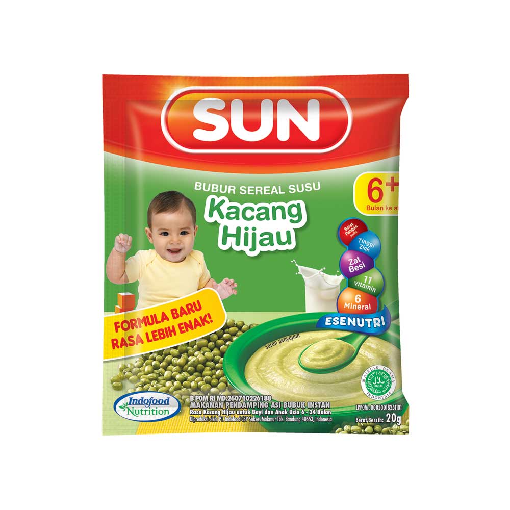 SUN BUBUR SEREAL SUSU 20GR@5pc