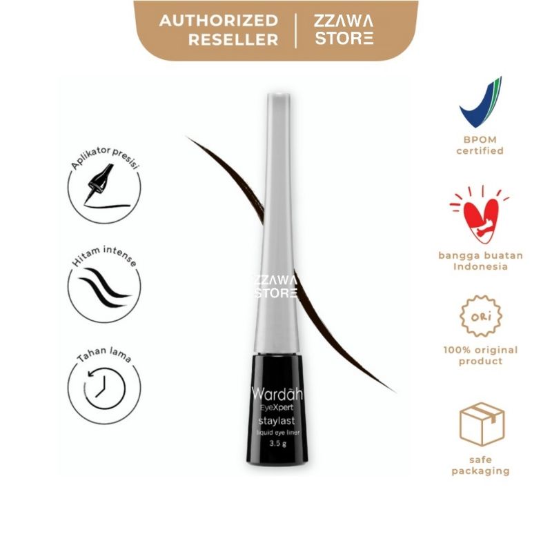 Wardah Eyexpert Staylast Liquid Eyeliner - Warna Intense dan Waterproof