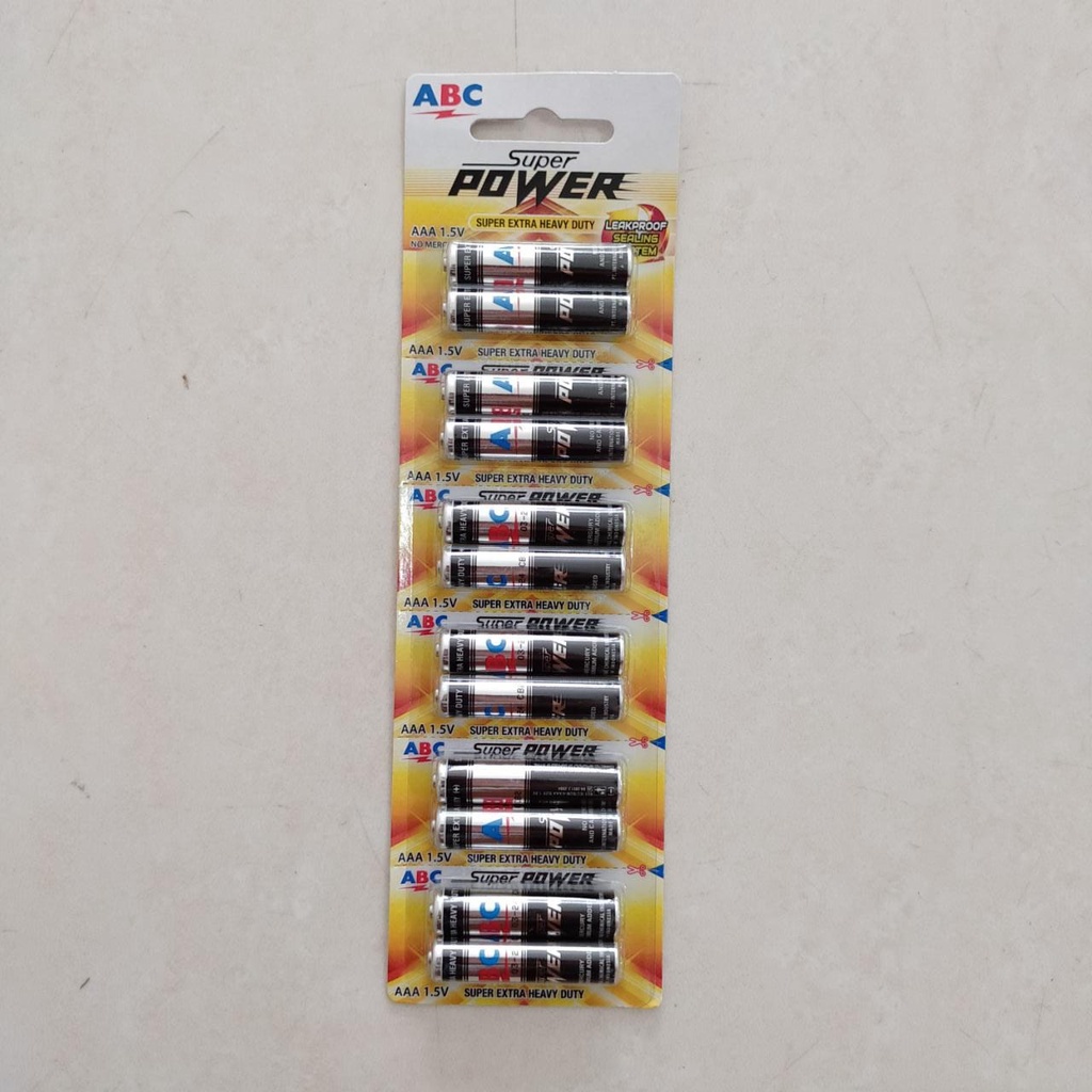 Baterai/Batre/Battery ABC Super Power LR03/AAA (isi 12 pcs) - NMarket