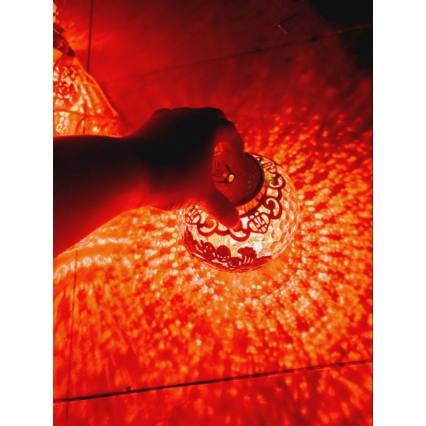 Lampion Ikan Rentet Imlek / Lampion Imlek 6 Hoki Crystal / Lampu Lampion LED Imlek 6 Fu